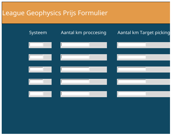 Screenshot van League Geophysics — Optimalisatie van het offerteproces